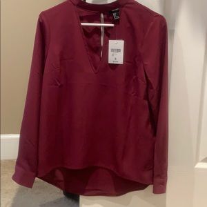 Long sleeve vneck blouse